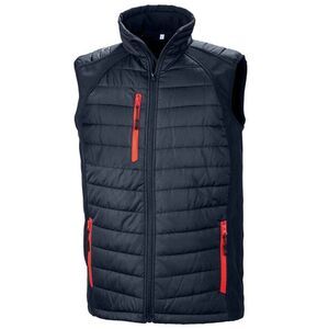 Result Genuine Recycled Unisex Adult Compass Softshell Padded Vest / Black/Red